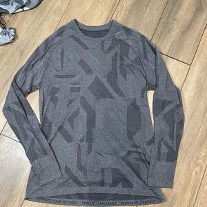 lululemon athletica Charcoal Geometric Long Sleeve Tee